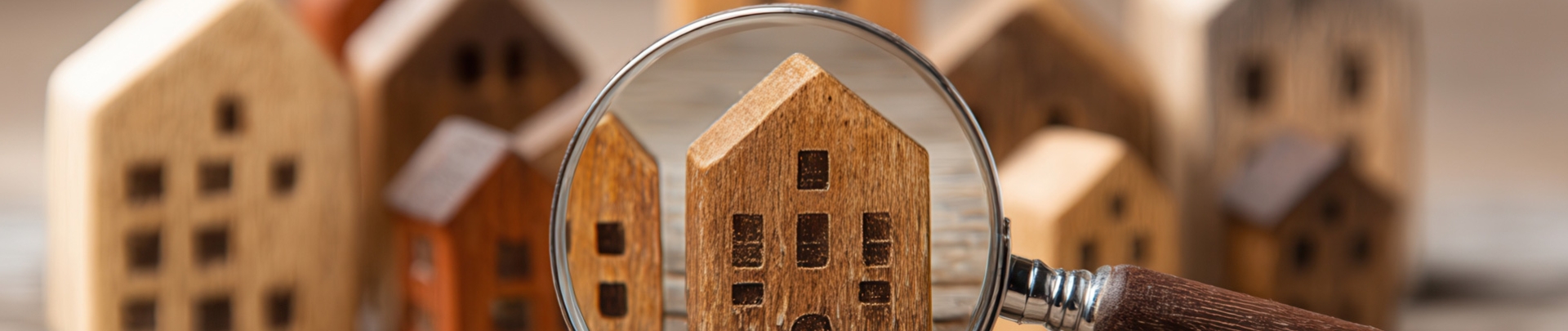 Houten huis onder vergrootglas